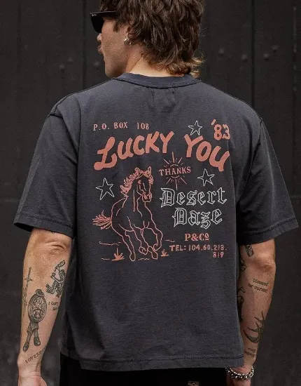 Picture of Heavy Washed Black T-Shirt